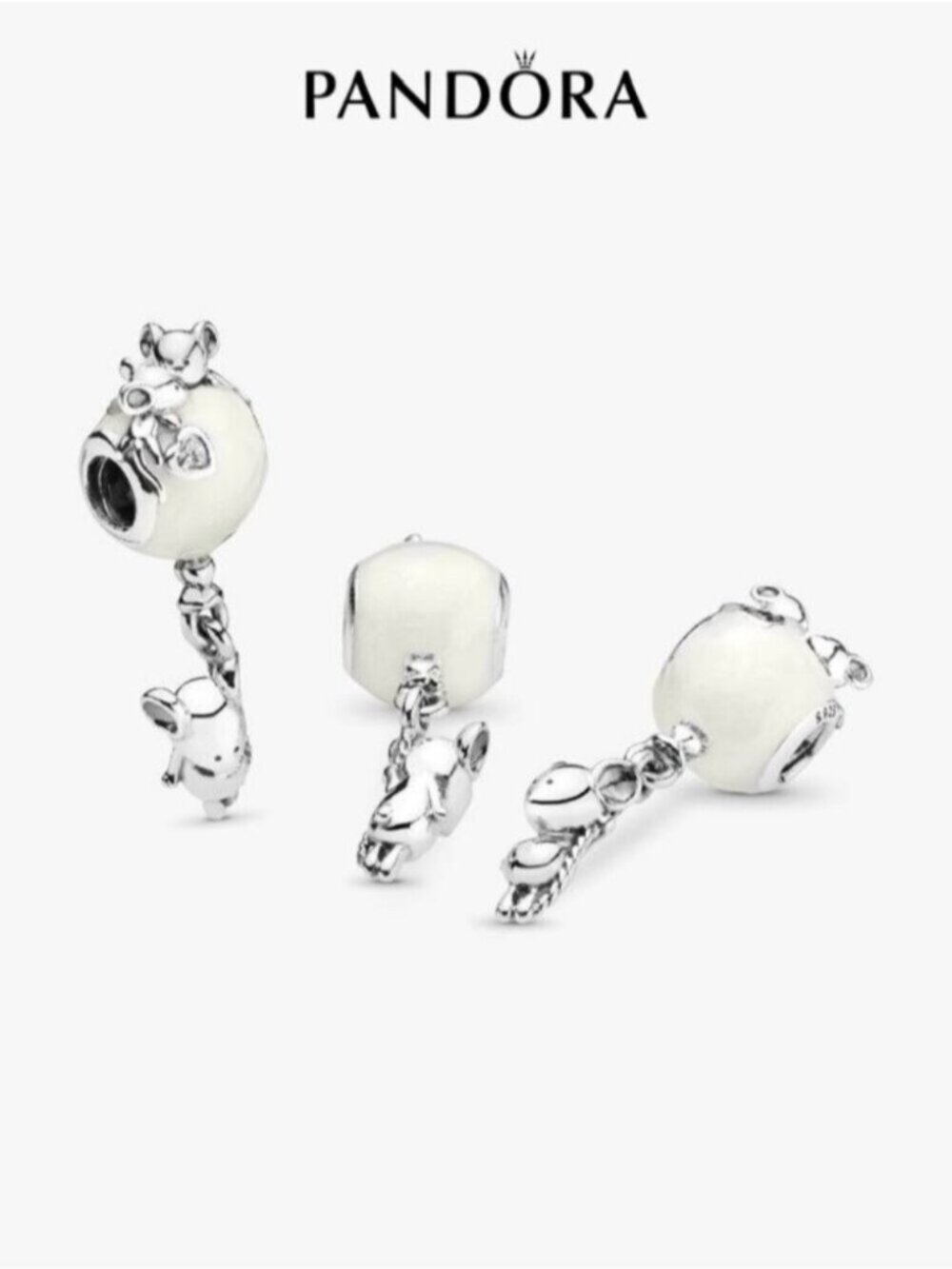 Pandora Mouse &amp; Shimmering Balloon Dangle Charm